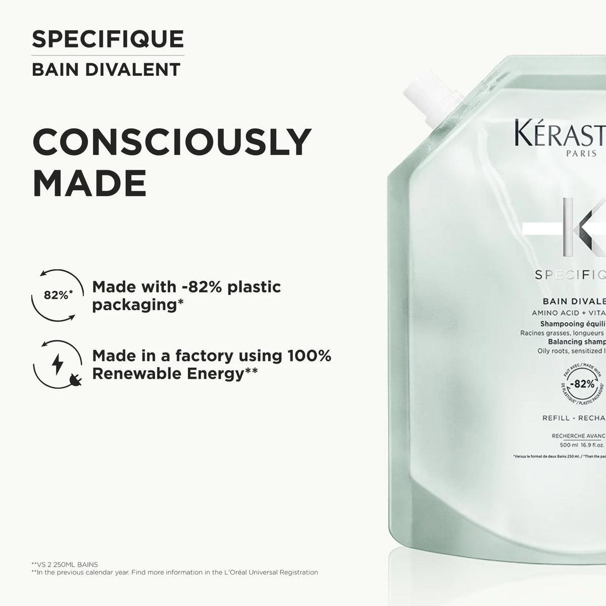 Recharge Bain Divalent Shampoing pour cuir chevelu gras 500 ml Spécifique - Kérastase