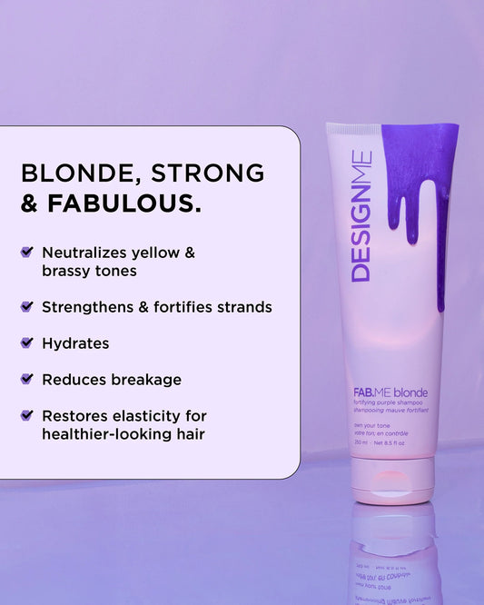 Shampoing Mauve Fortifiant pour les blondes 250 ml Fab.Me - Design.Me