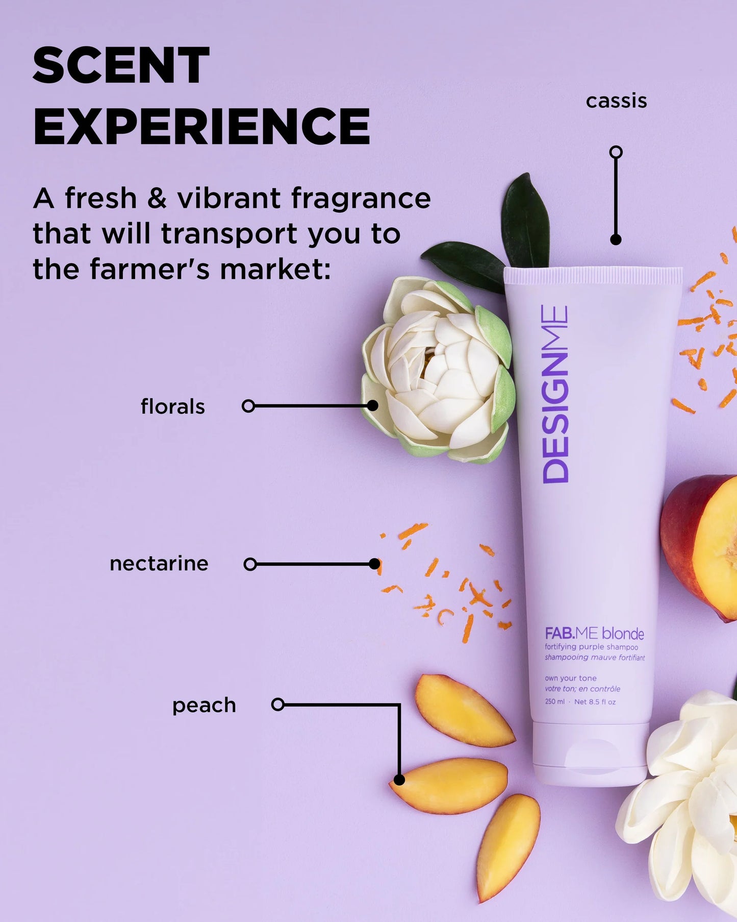 Fortifying Mauve Shampoo for Blondes 250ml Fab.Me - Design.Me