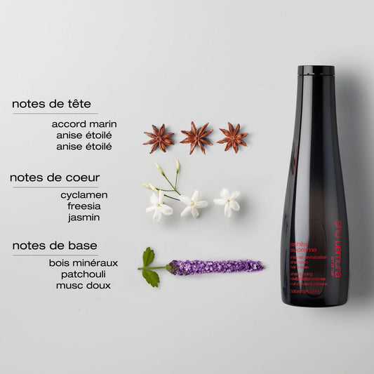 Routine Revitalisation Intense Anti-frisottis & Brillance pour cheveux fins à moyens Ashita suprême - Shu uemura