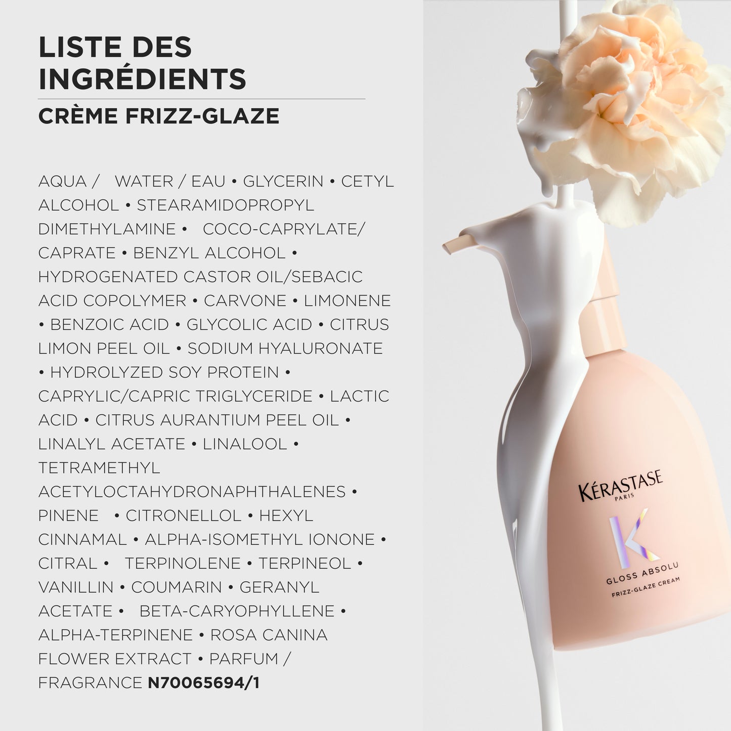 Frizz-Glaze Cream crème thermique pour cheveux moyens à épais sujets aux frisottis 240 ml Gloss Absolu - Kérastase