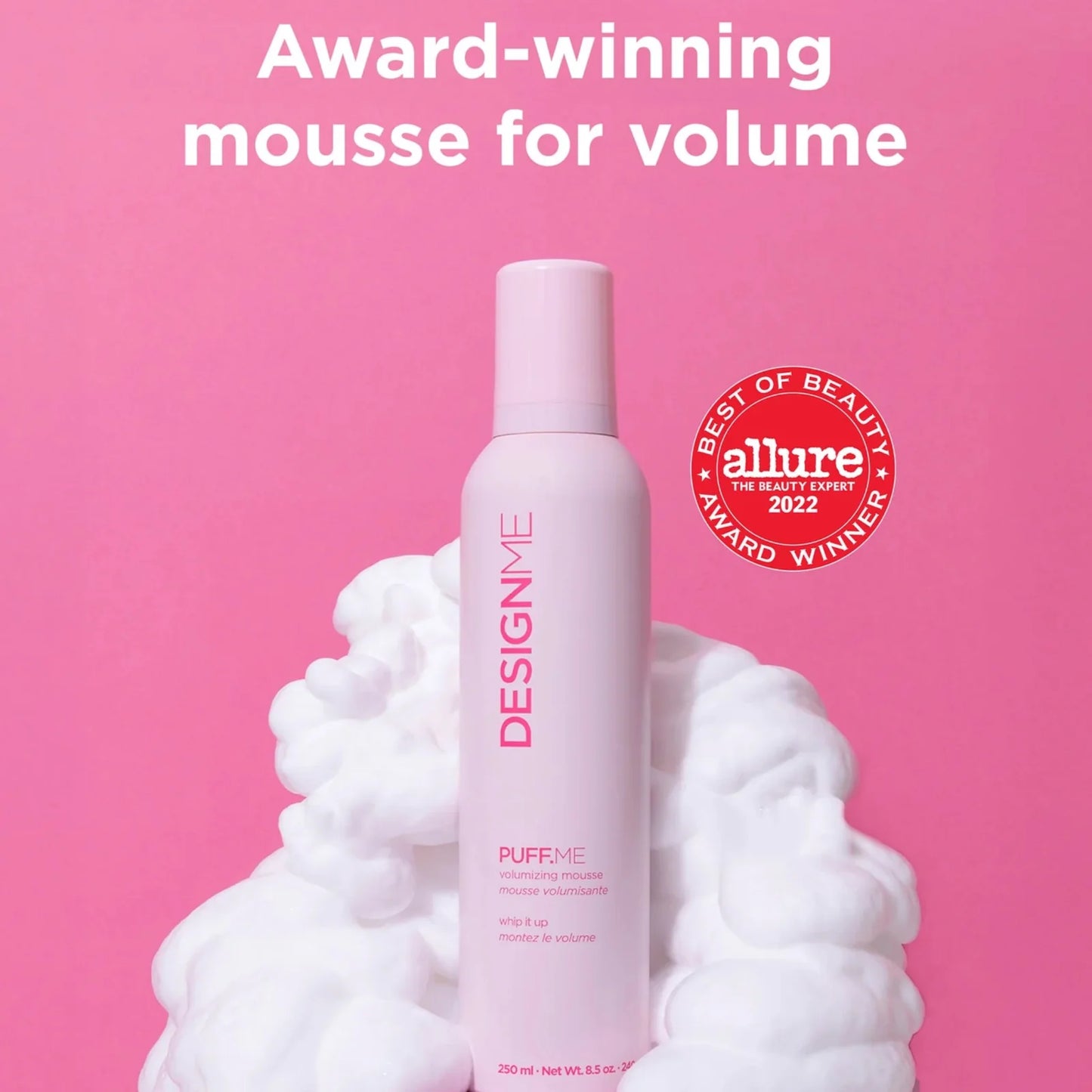 Ornement des Fêtes Mousse Volumisante Puff.Me 58 ml - Design.Me