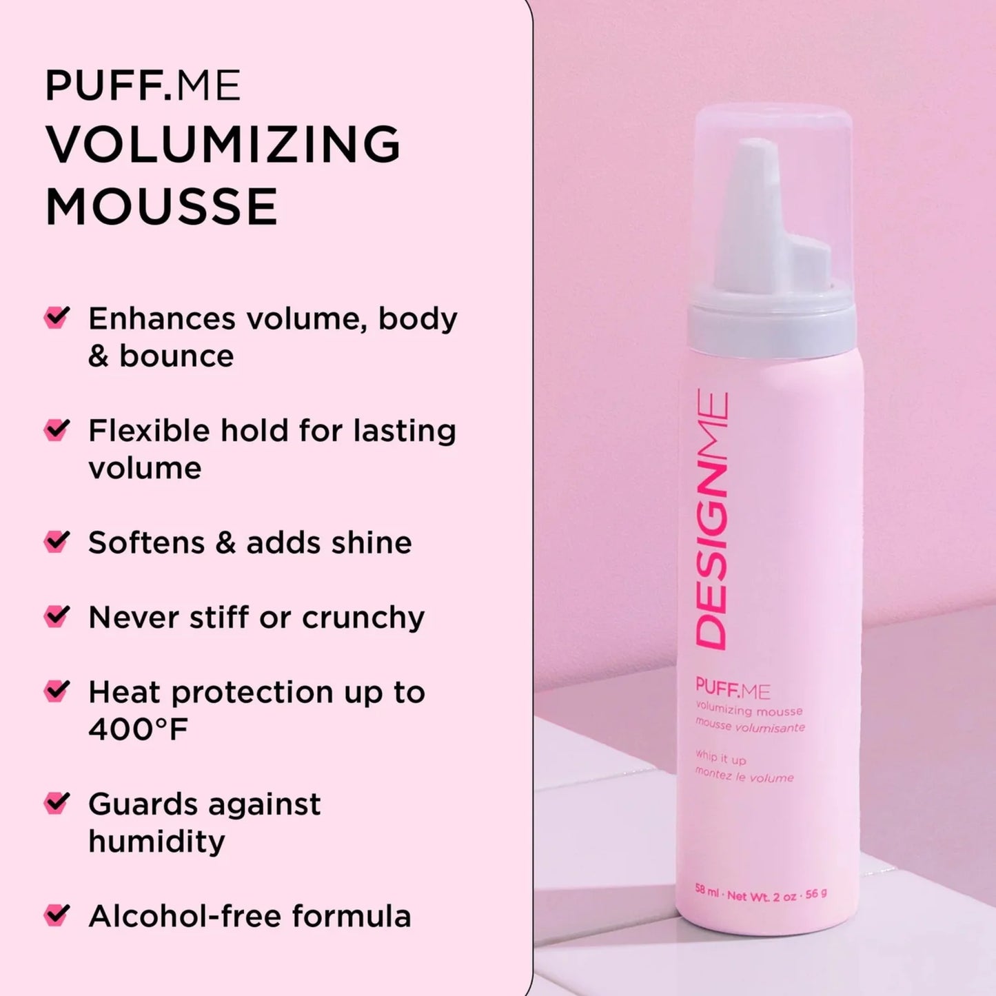 Ornement des Fêtes Mousse Volumisante Puff.Me 58 ml - Design.Me