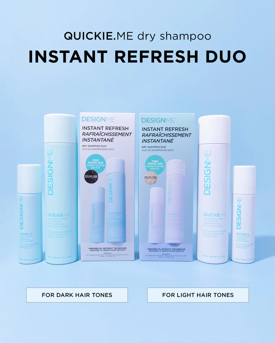 Duo Shampoings Secs Tons Clairs Quickie.Me 339+96 ml - Design.Me