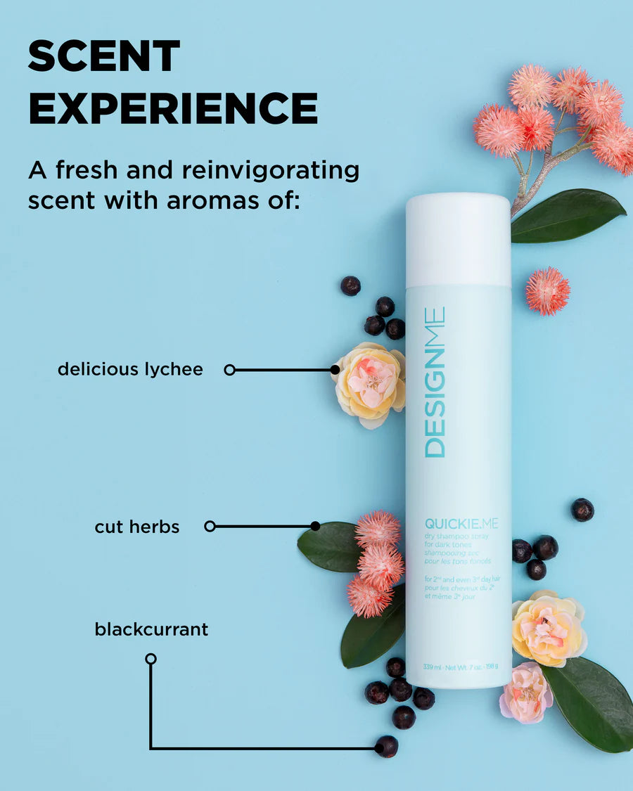Shampoing Sec Tons Foncés Quickie.Me 339 ml - Design.Me