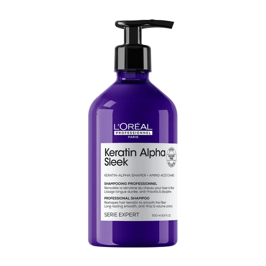 Shampoing Lissant & Disciplinant 500 ml Kératine Alpha Sleek - LOréal Professionnel