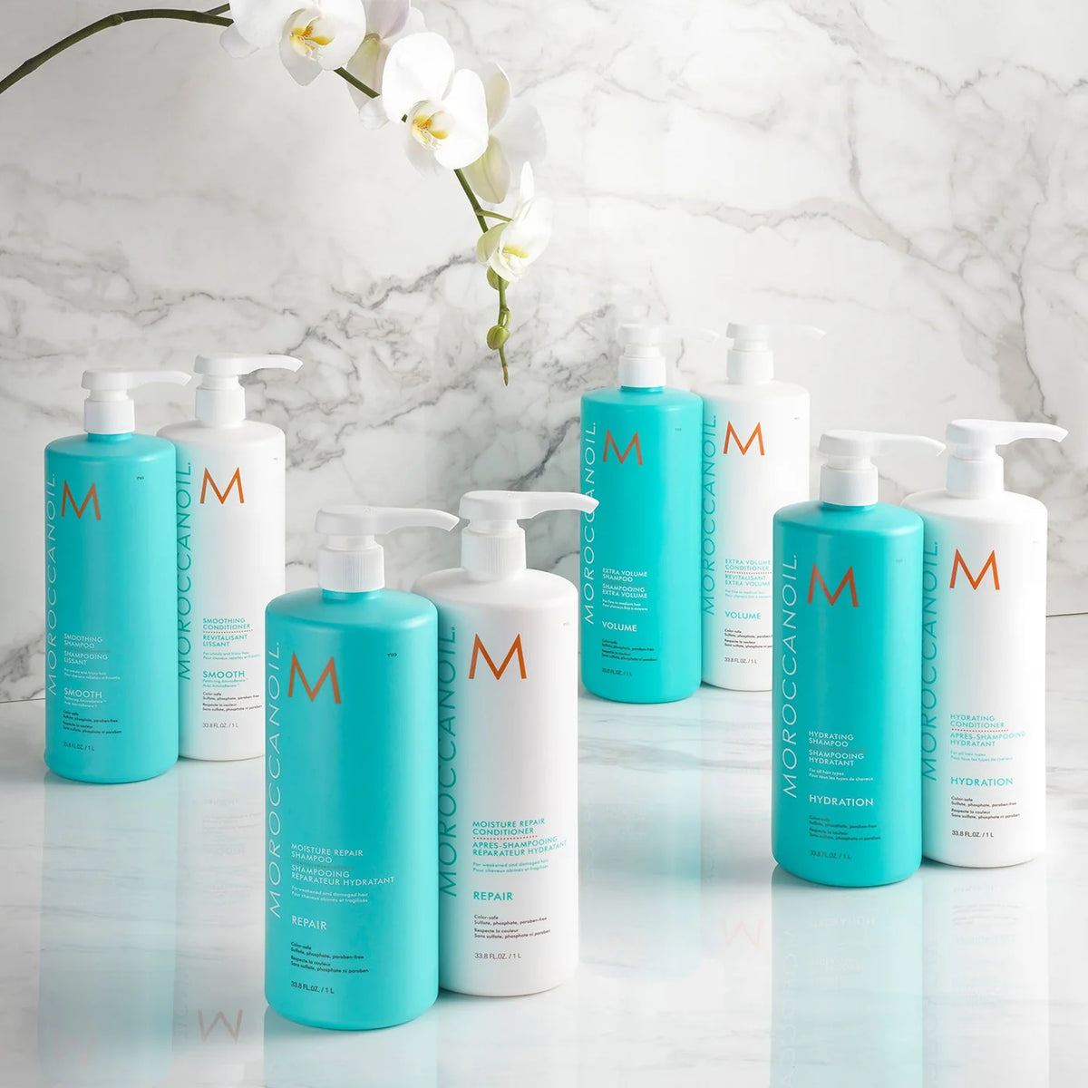 Shampoing Hydratation hydratant pour cheveux secs 1L - Moroccanoil