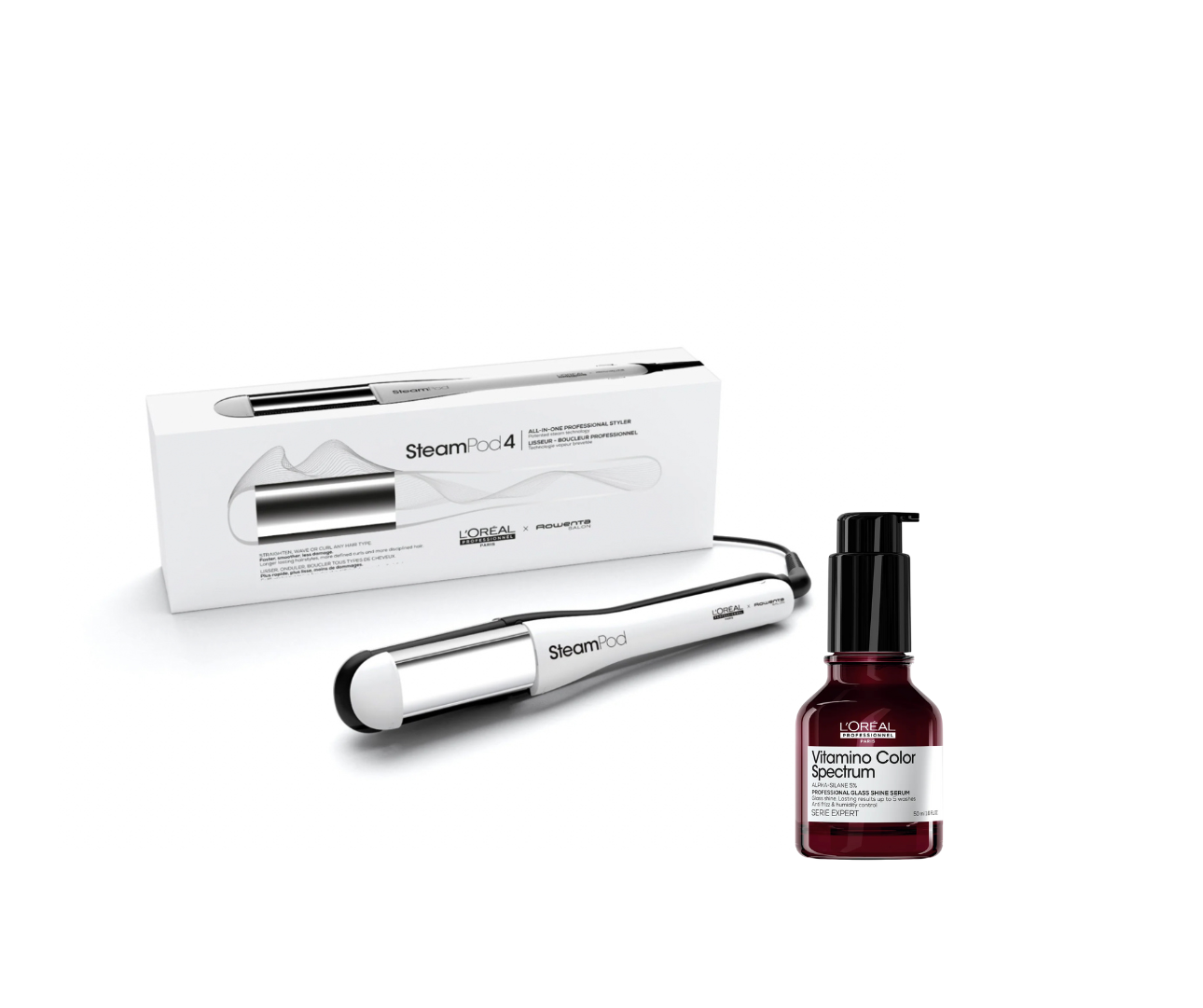 Duo SteamPod 4.0 & Sérum brillance Vitamino Color Spectrum - L'Oréal Professionnel