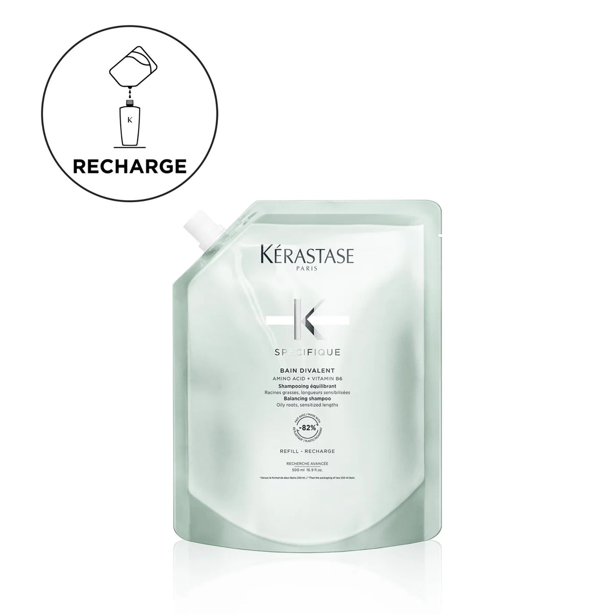 Recharge Bain Divalent Shampoing pour cuir chevelu gras 500 ml Spécifique - Kérastase