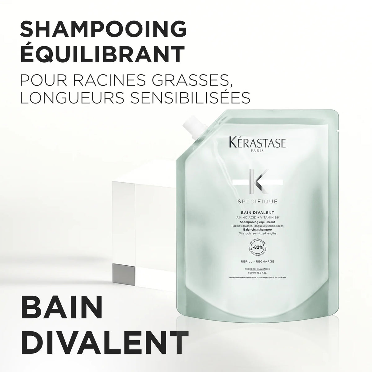 Recharge Bain Divalent Shampoing pour cuir chevelu gras 500 ml Spécifique - Kérastase