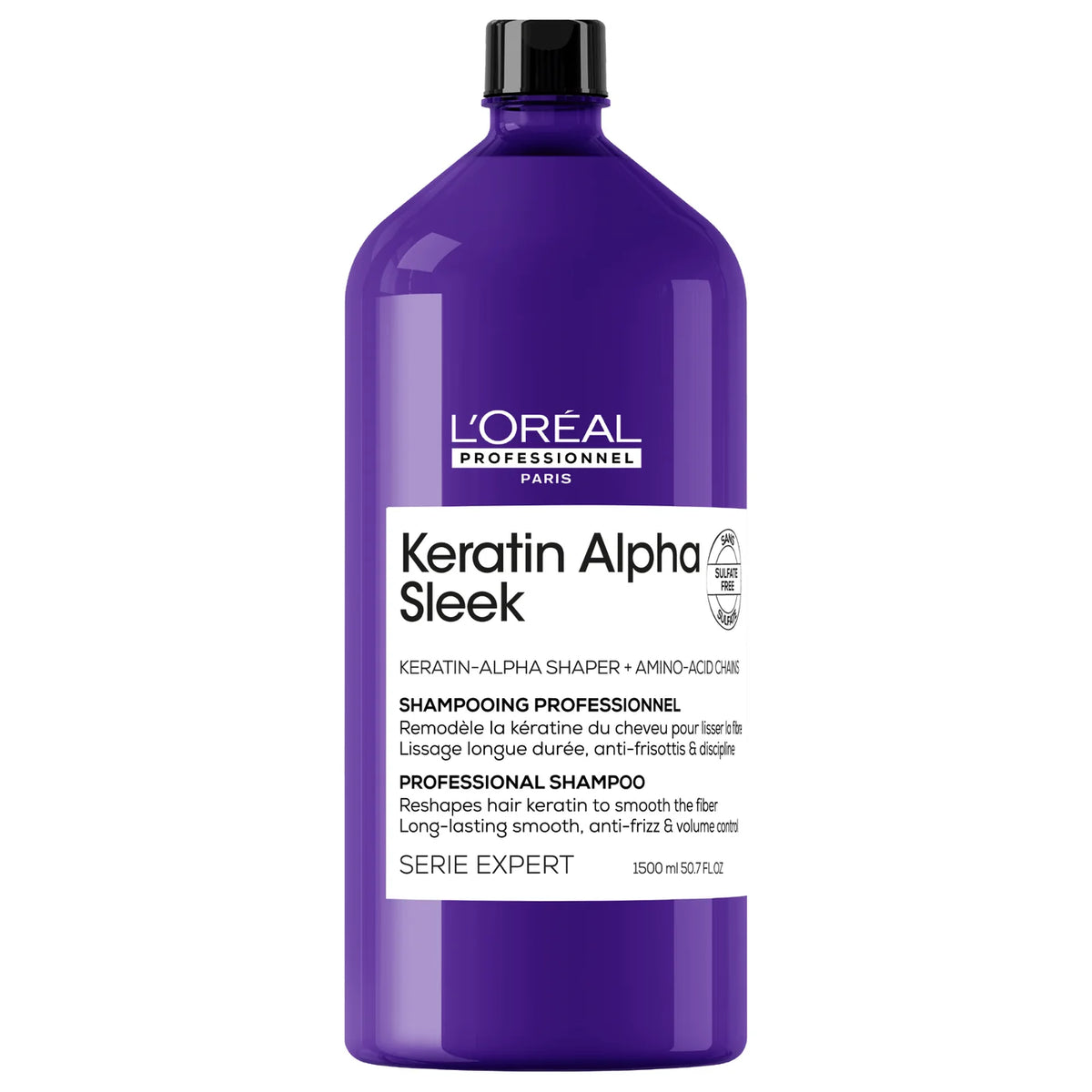 Keratin Alpha Sleek Smoothing & Disciplining Shampoo 1000 ml – L’Oréal Professionnel