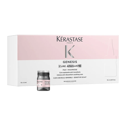 Soothing Anti-Discomfort Treatment for Sensitive Scalp 10 × 6 ml – Genesis – Kérastase