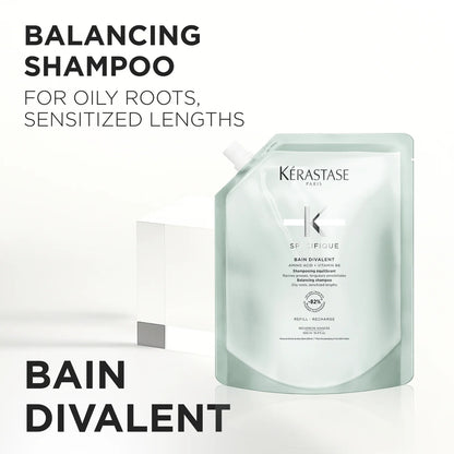 Recharge Bain Divalent Shampoing pour cuir chevelu gras 500 ml Spécifique - Kérastase