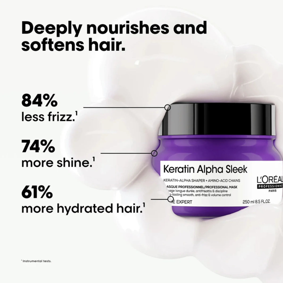 Masque Lissant & Disciplinant 500 ml Kératine Alpha Sleek - L’Oréal Professionnel