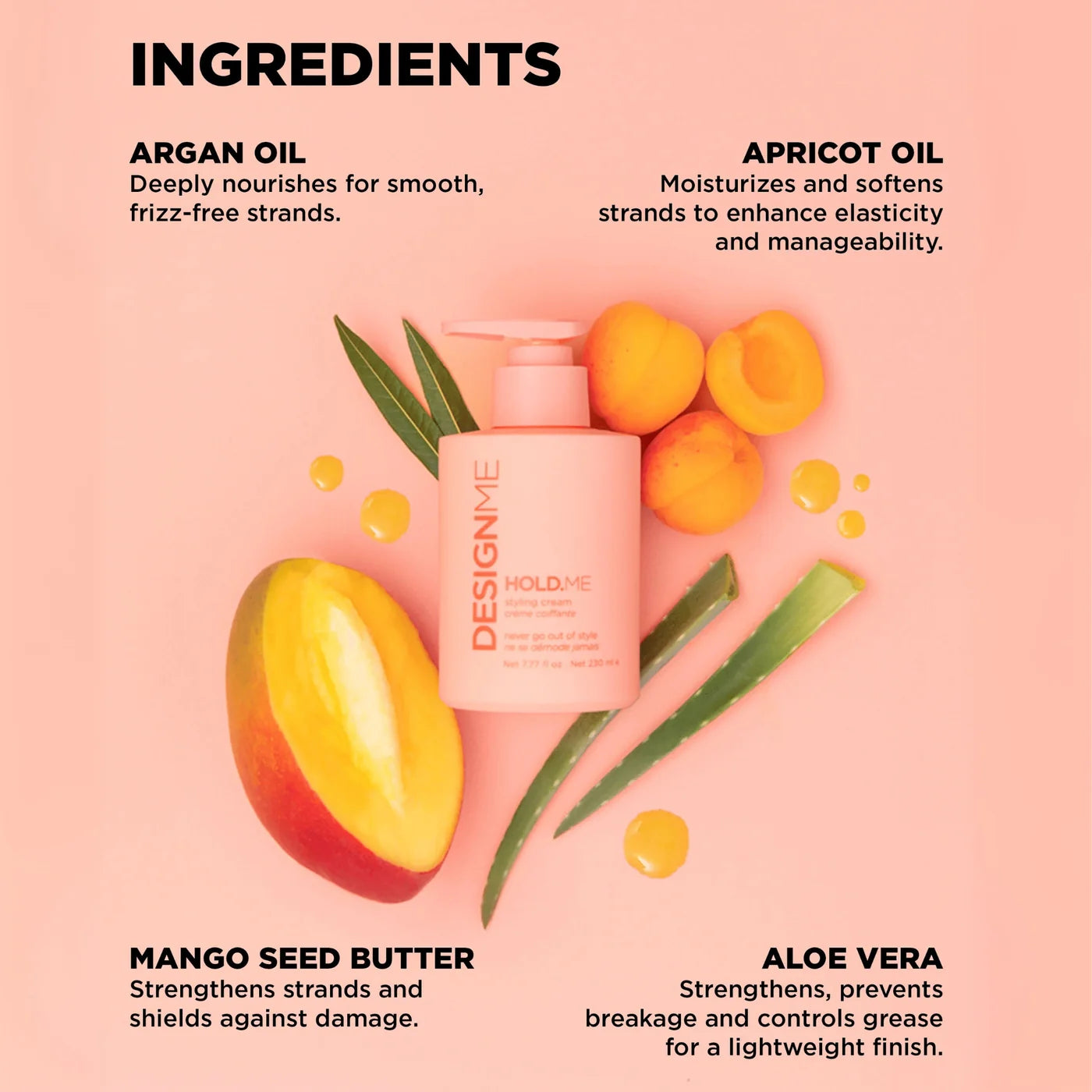 Crème coiffante 230 ml Hold.Me - Design.Me