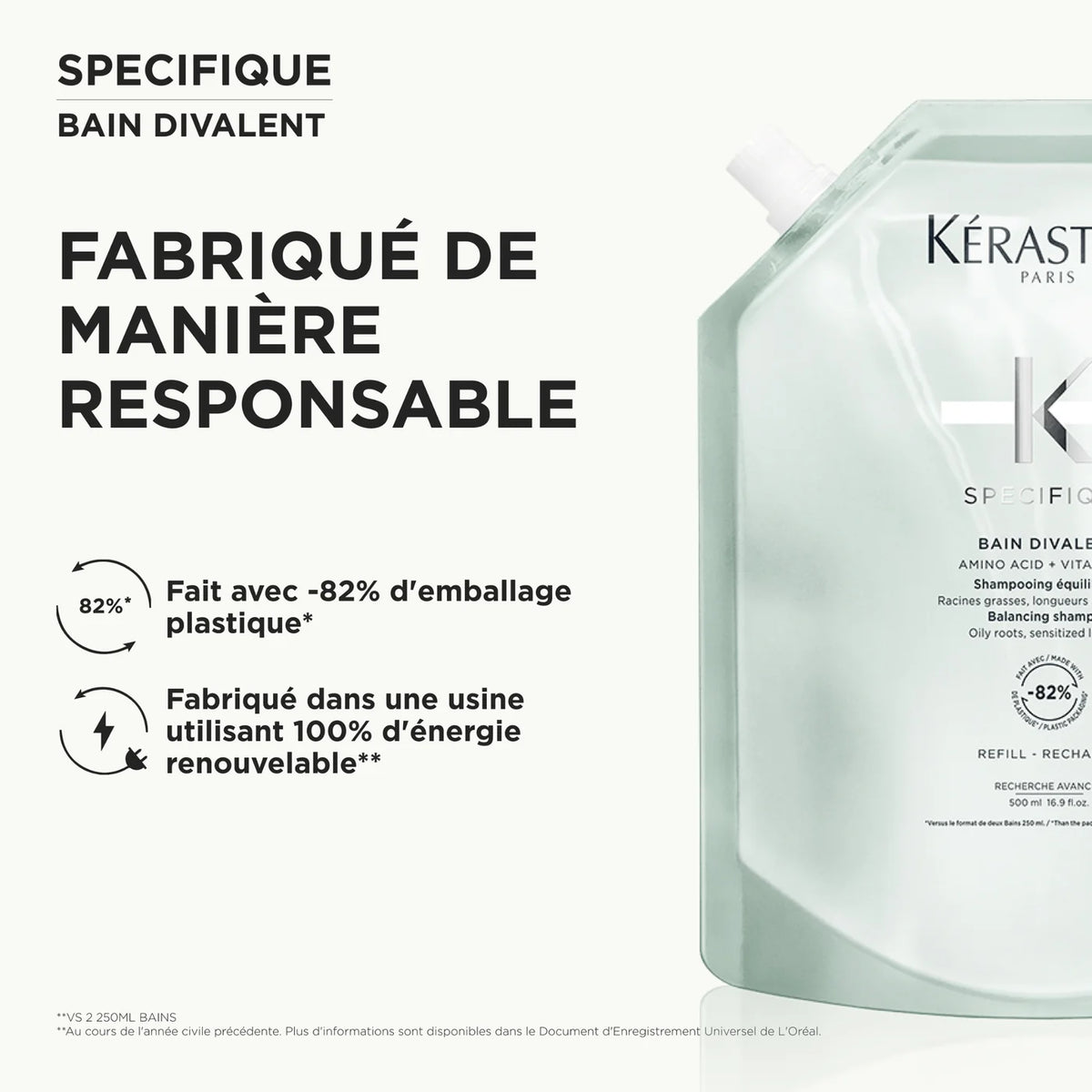 Recharge Bain Divalent Shampoing pour cuir chevelu gras 500 ml Spécifique - Kérastase