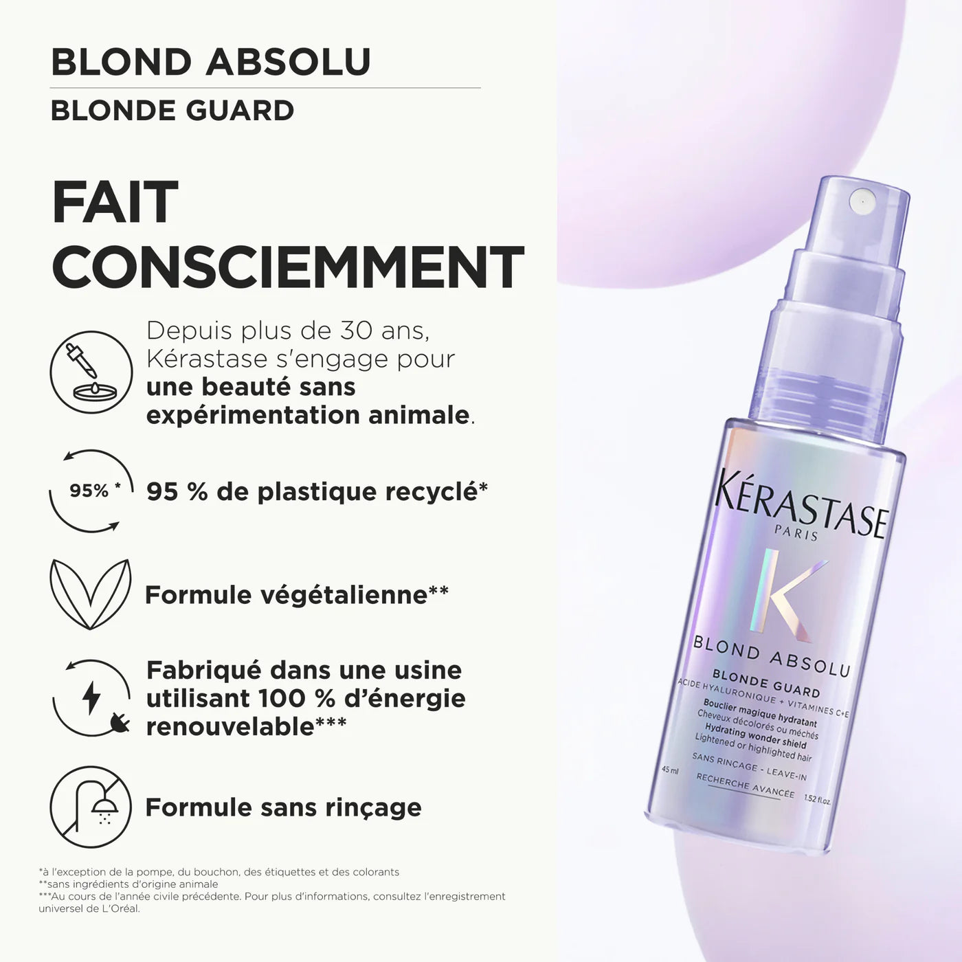 Blond Guard Bouclier Magique hydratant format voyage 45 ml Blond Absolu - Kérastase