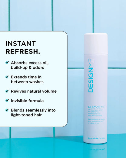 Shampoing Sec Tons Clairs Format voyage 96 ml Quickie.Me - Design.Me