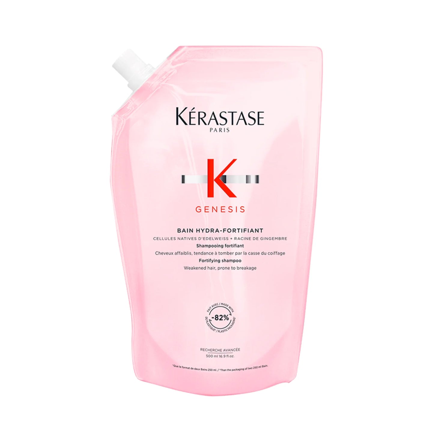 Recharge bain Hydra-Fortifiant Shampoing pour cheveux fragiles 500 ml Genesis - Kérastase