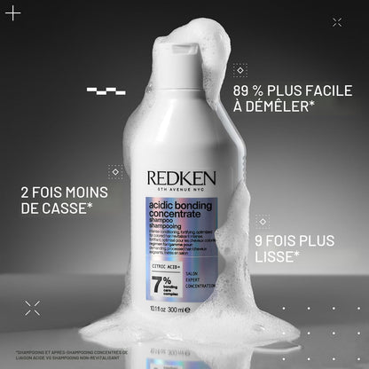 Shampoing Acidic Bonding Concentrate pour cheveux abîmés 1L ABC - Redken