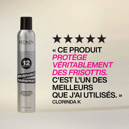 Spray de finition, fixatif tenue souple 290 ml 12 Brushable - Redken