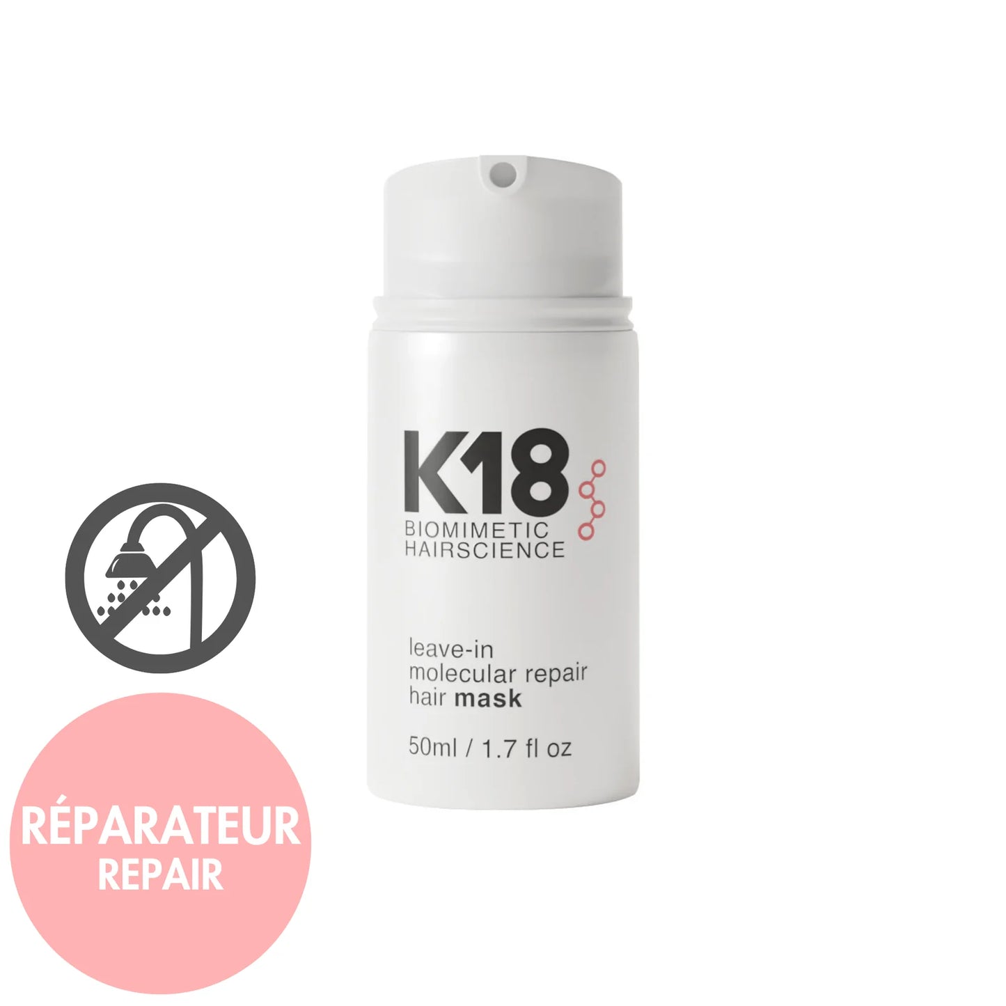 Masque capillaire sans rinçage à réparation moléculaire 50 ml - K18