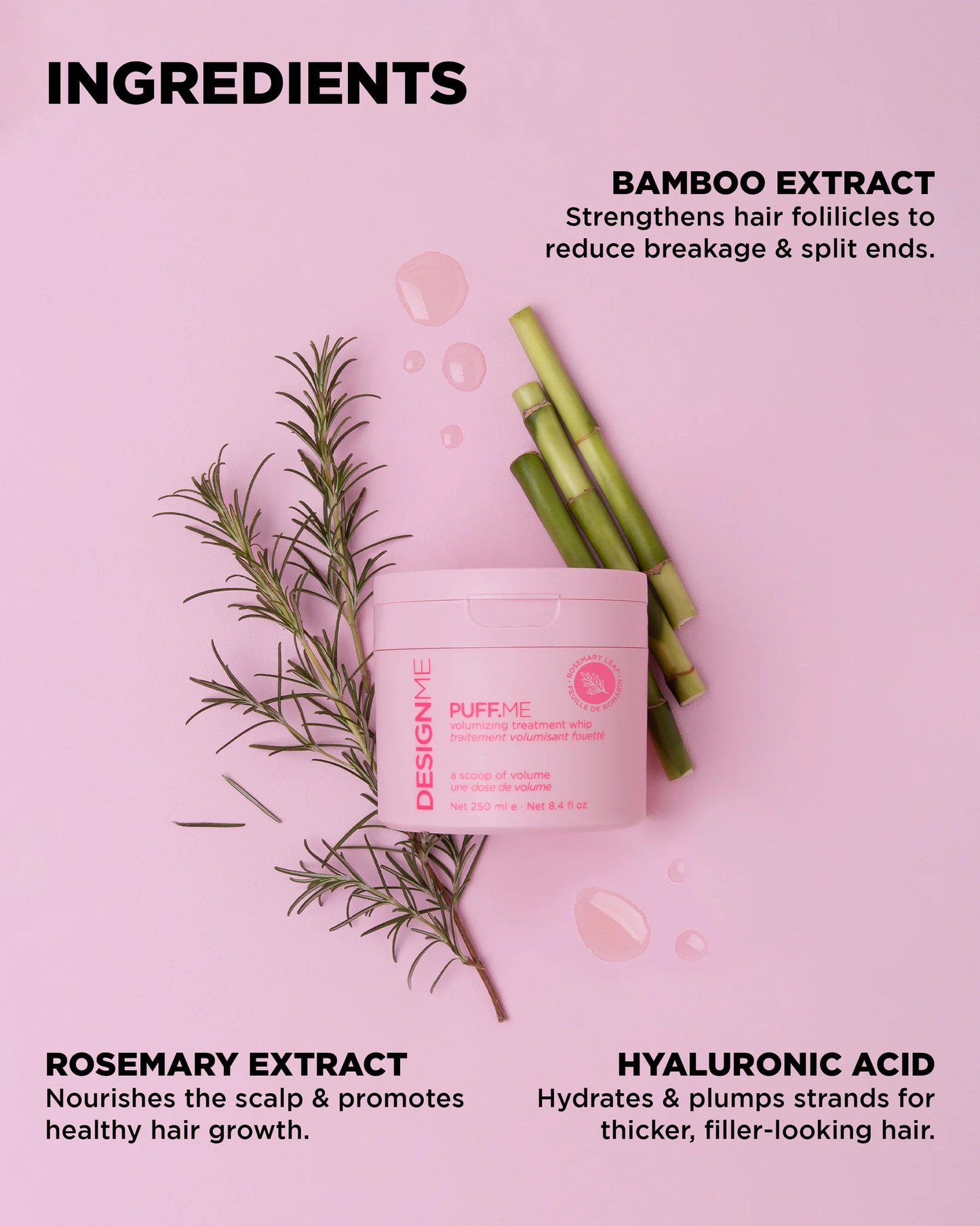 Traitement volumisant fouetté 500 ml Puff.Me - Design.Me