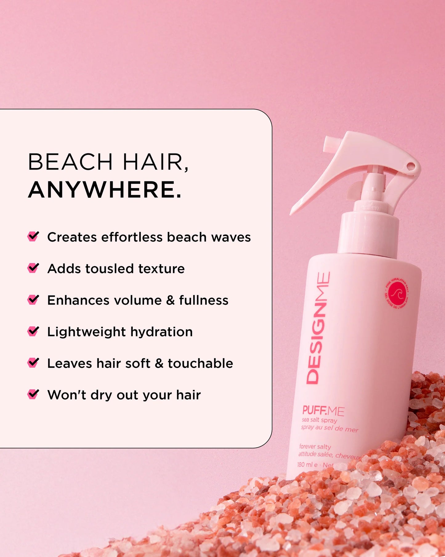 Spray au sel de mer 180 ml Puff.Me - Design.Me