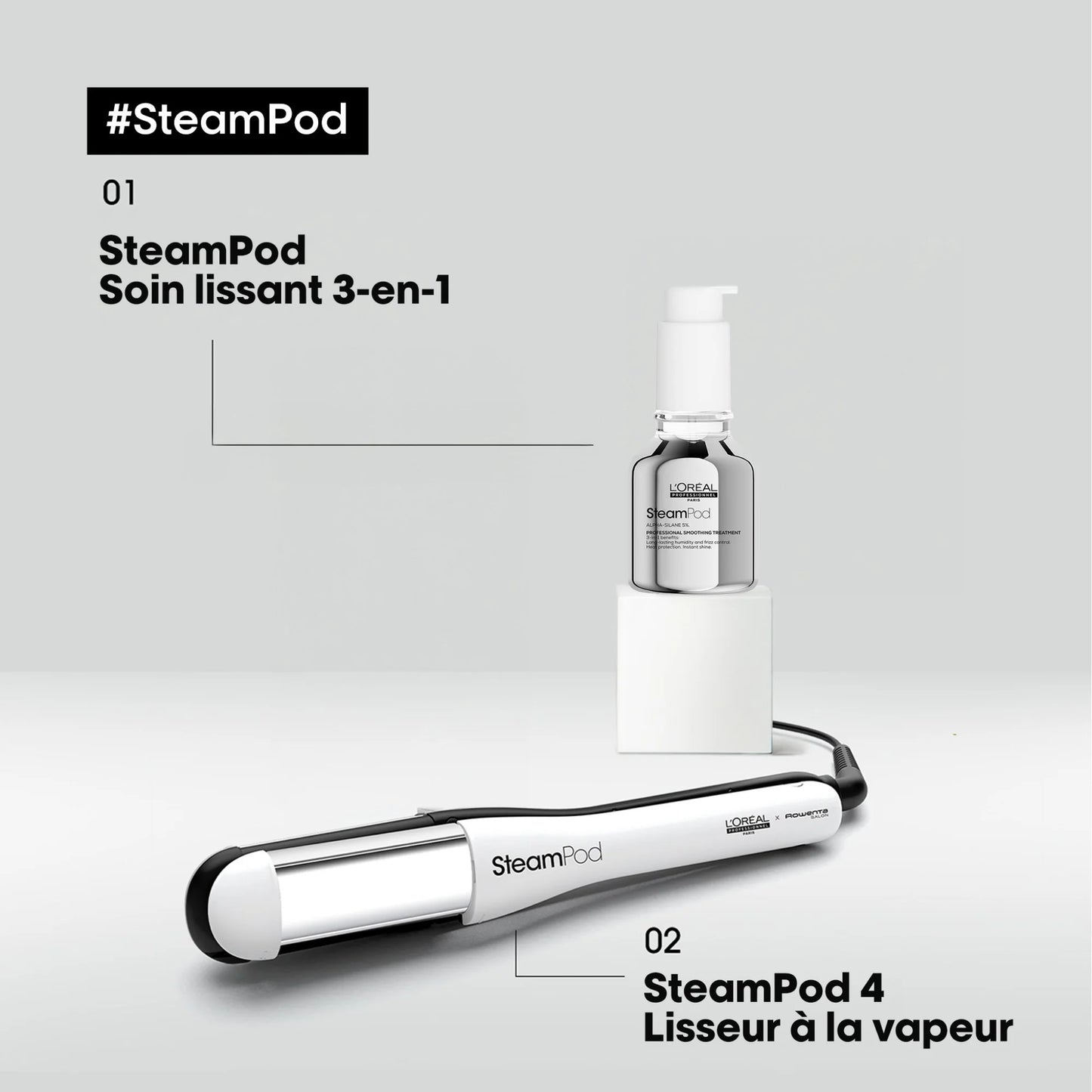 Duo SteamPod 4.0 & Sérum lissant 50 ml - L’Oréal Professionnel