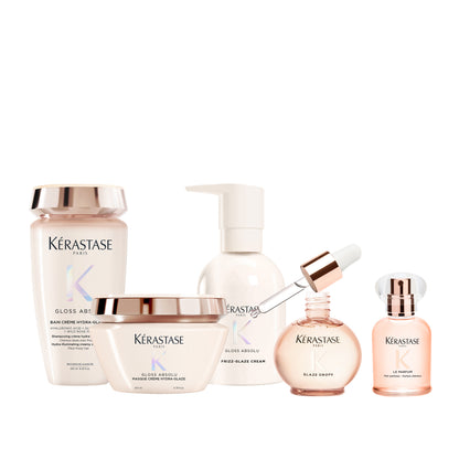 Routine brillance & anti-frisottis pour cheveux moyens à épais Gloss absolu - kerastase