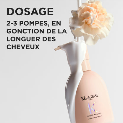 Frizz-Glaze Cream crème thermique pour cheveux moyens à épais sujets aux frisottis 240 ml Gloss Absolu - Kérastase