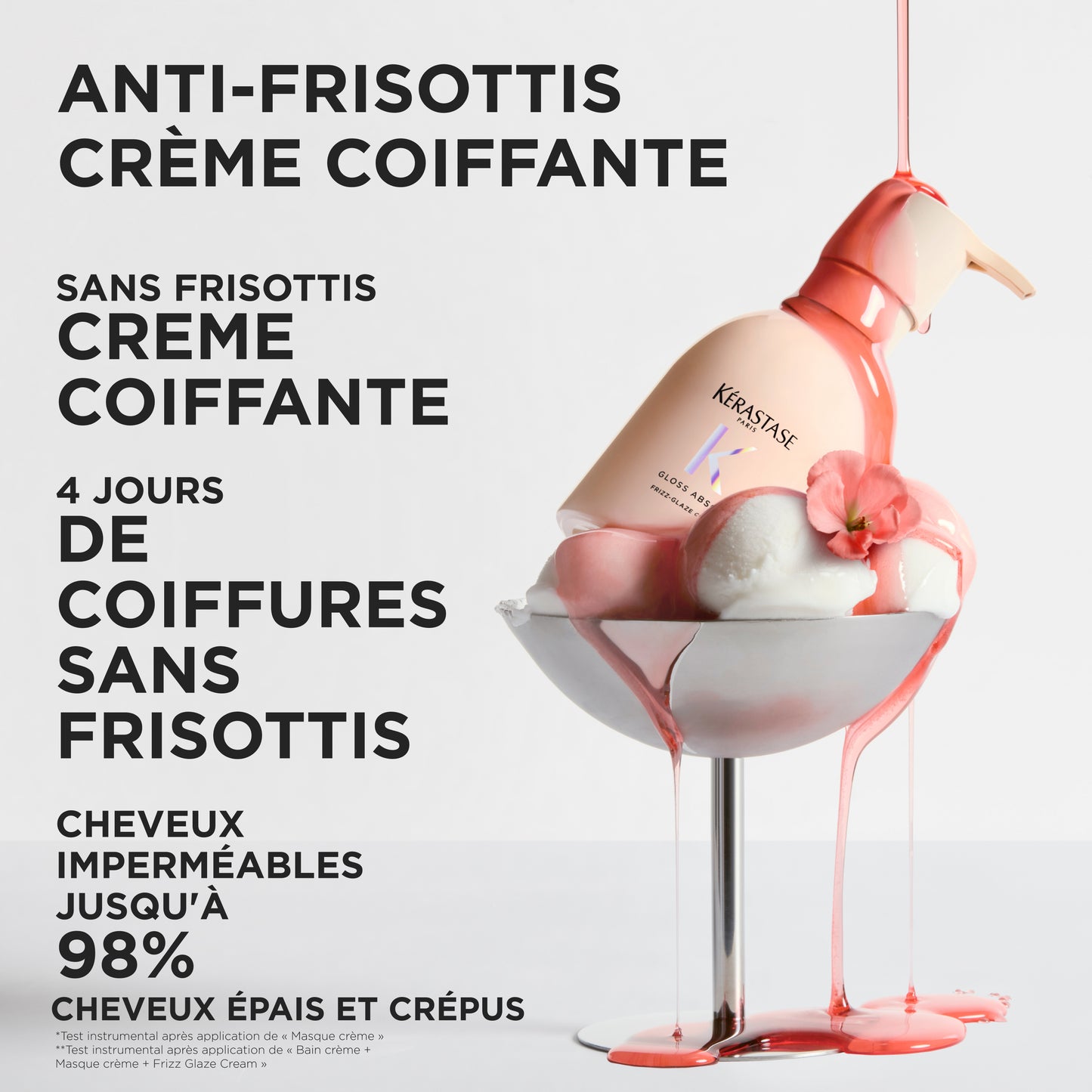 Frizz-Glaze Cream crème thermique pour cheveux moyens à épais sujets aux frisottis 240 ml Gloss Absolu - Kérastase