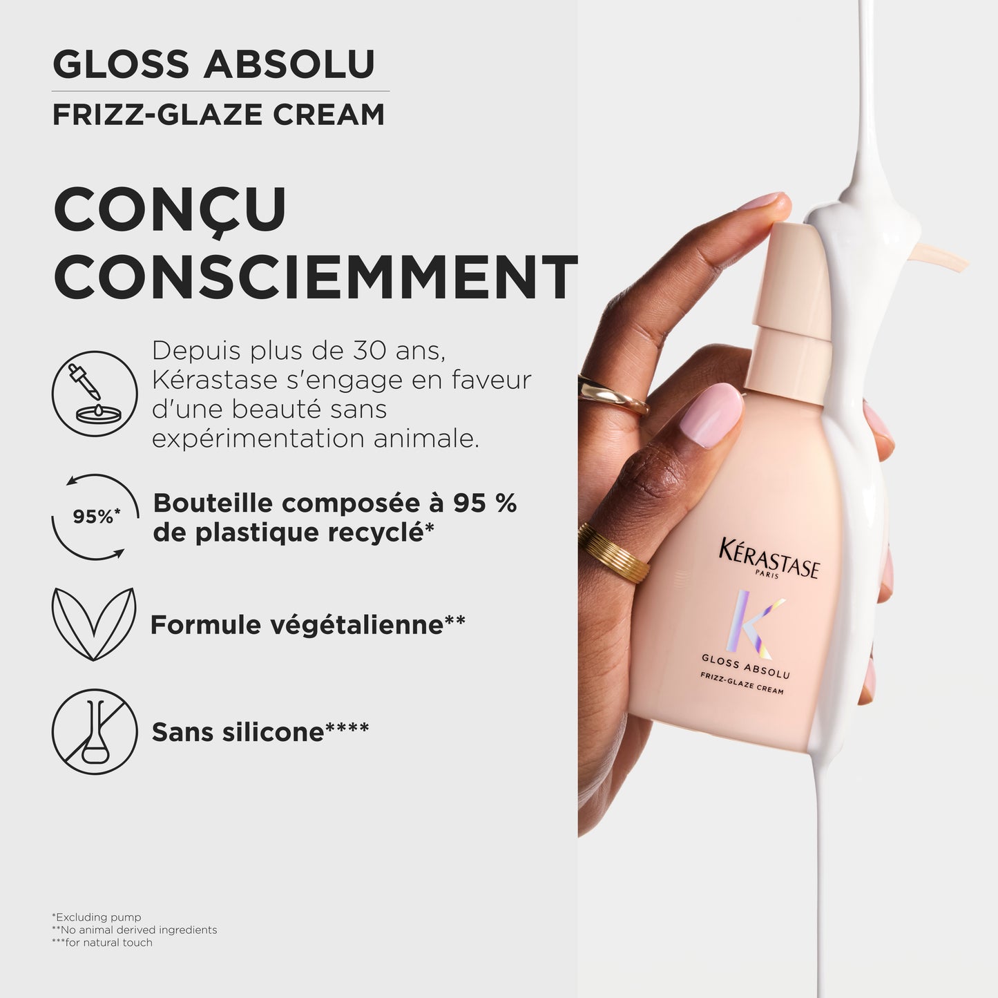 Frizz-Glaze Cream crème thermique pour cheveux moyens à épais sujets aux frisottis 240 ml Gloss Absolu - Kérastase