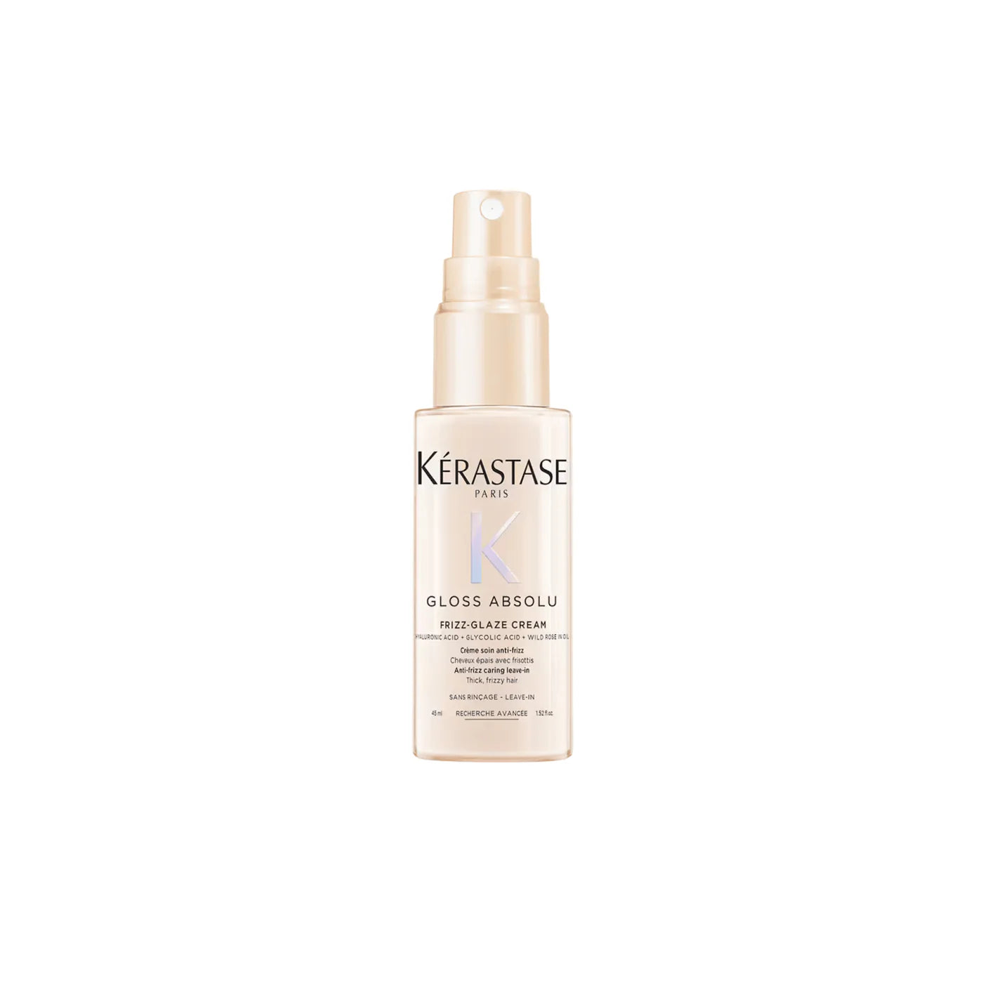 Frizz-Glaze Cream crème thermique pour cheveux moyens à épais sujets aux frisottis format voyage 45 ml Gloss Absolu - Kérastase