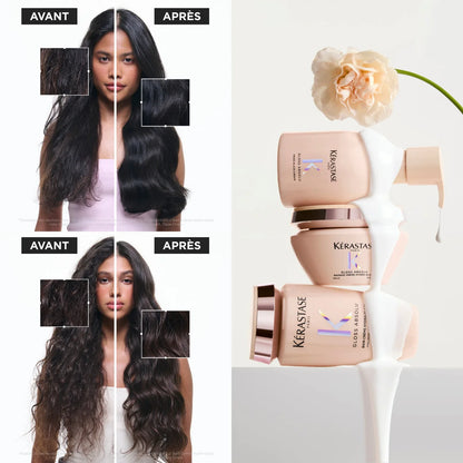 Frizz-Glaze Cream crème thermique pour cheveux moyens à épais sujets aux frisottis format voyage 45 ml Gloss Absolu - Kérastase