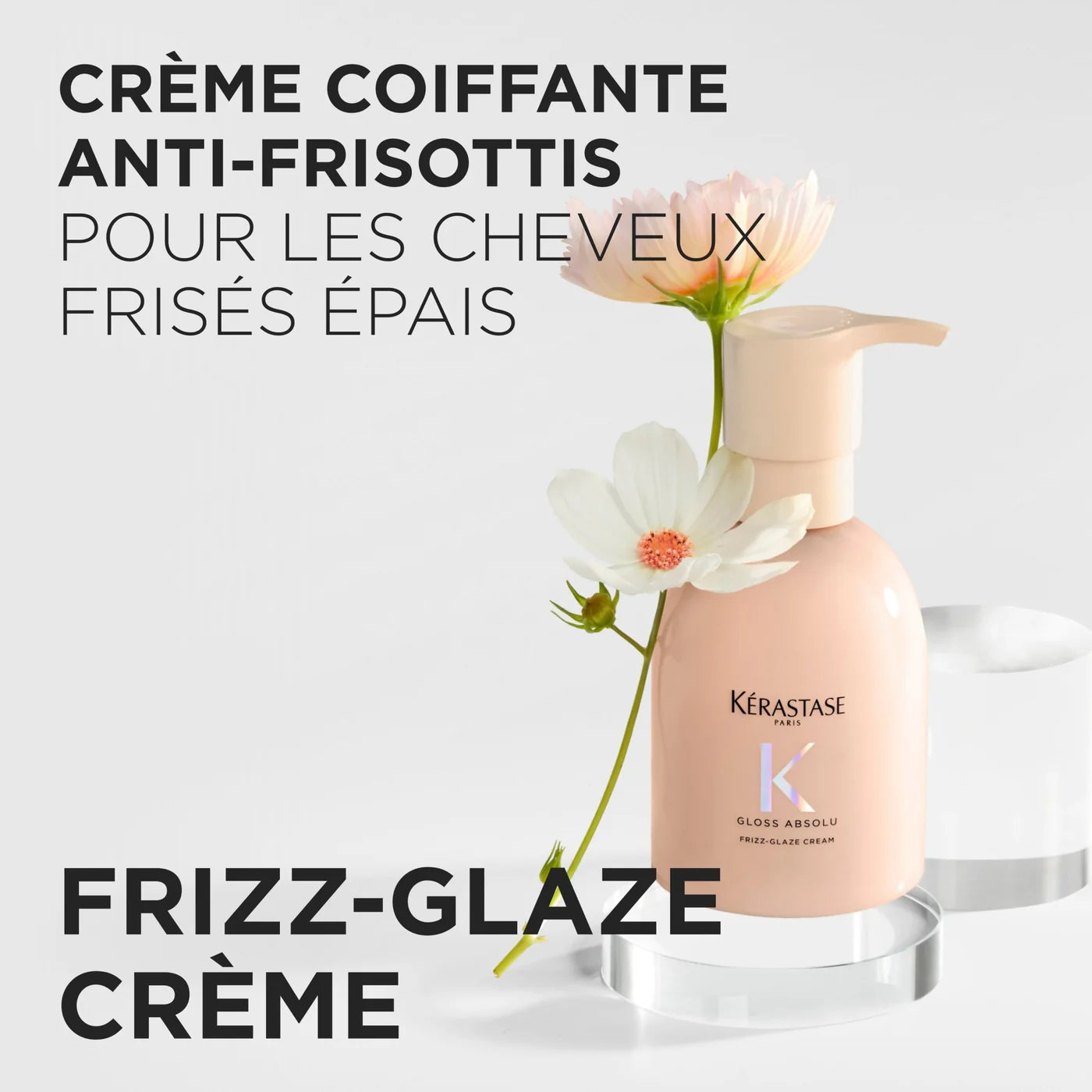Frizz-Glaze Cream crème thermique pour cheveux moyens à épais sujets aux frisottis format voyage 45 ml Gloss Absolu - Kérastase