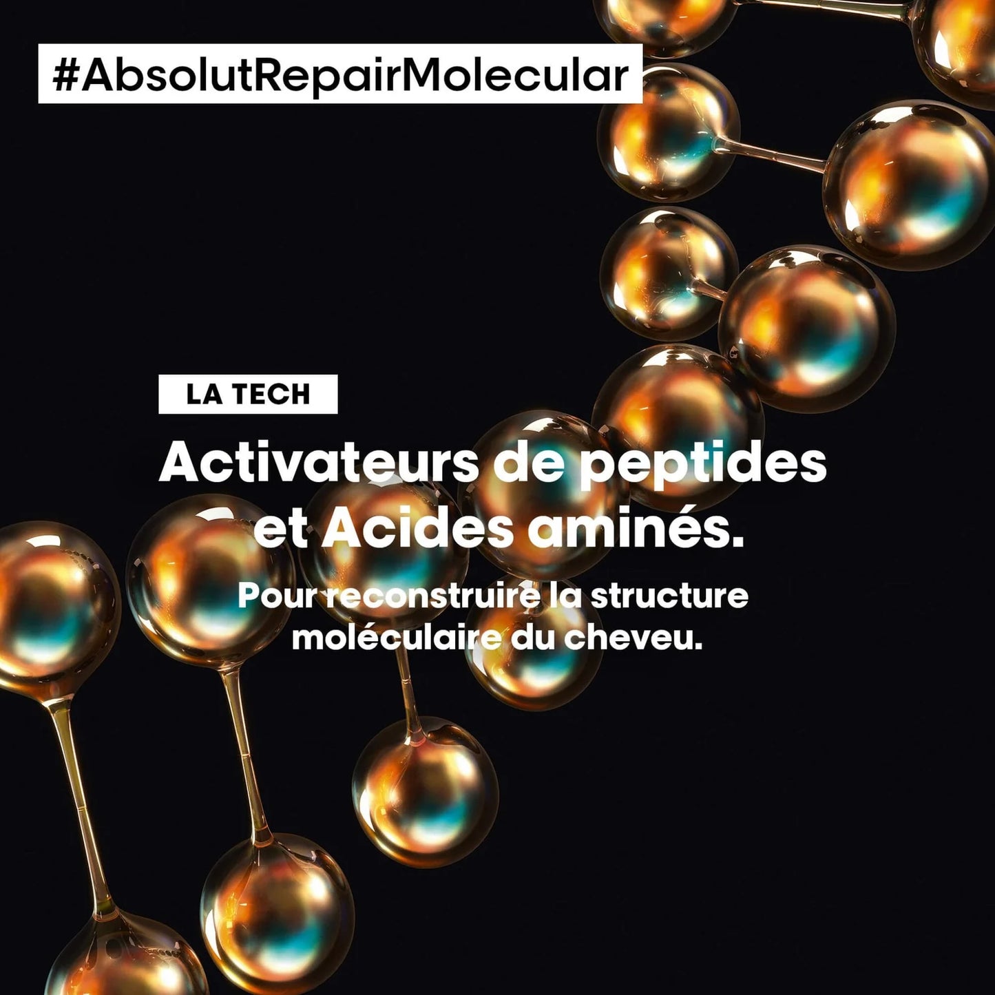 Masque sans rinçage Absolut Repair Molecular 100 ml - L'Oréal Professionnel
